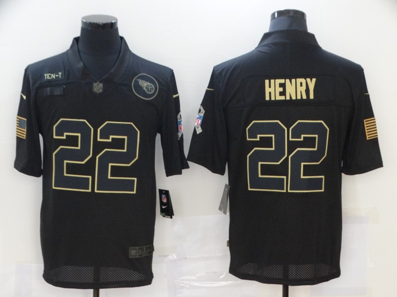 Men's Tennessee Titans Derrick Henry #22 Black Jersey